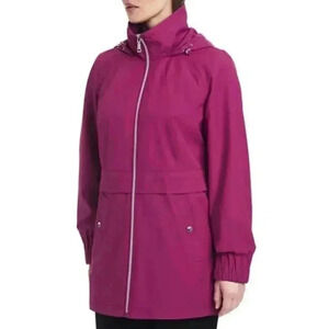 NWT Vince Camuto Pink Jacket Women's Lightweight Rain Coat Size XL